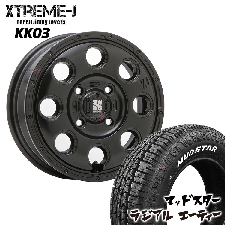 XTREME-J KK03 12x4.00B 4/100 ET42 サテンブラック マッド 